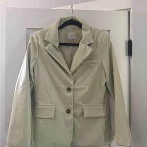 Leather blazer
